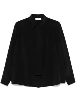 Lardini крепдешиновая рубашка, черный