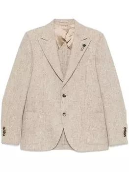 Lardini куртка из вирджинской шерсти, нейтральный цвет