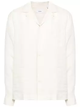 Lardini льняная рубашка с длинными рукавами, желтый