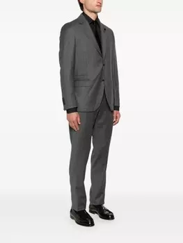 Lardini меланжевый костюм, серый