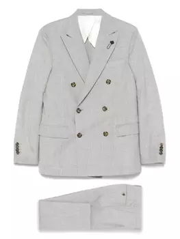 Lardini меланжевый костюм, серый