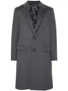 Lardini однобортное пальто из натуральной шерсти, серый