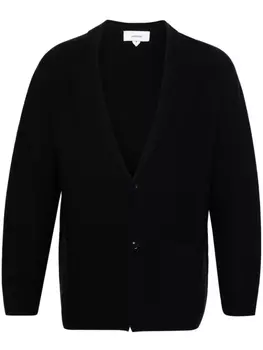 Lardini однобортный кардиган в рубчик, синий