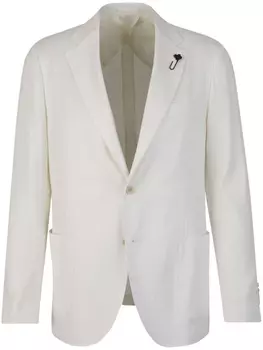 Lardini однобортный пиджак, белый