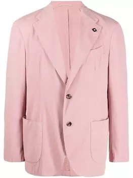 Lardini однобортный пиджак на пуговицах, розовый