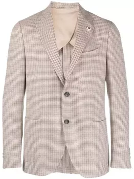 Lardini пиджак Pota в ломаную клетку, нейтральный цвет