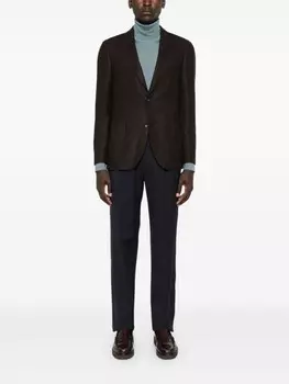 Lardini пиджак с брошью, коричневый