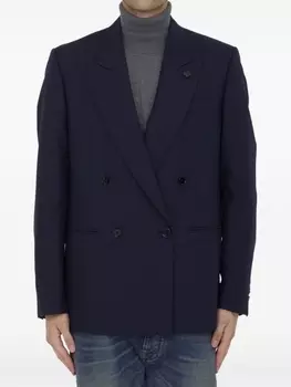 Lardini пиджак с брошью, синий