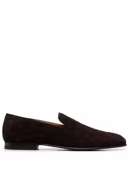 Lardini плетеные лоферы, коричневый