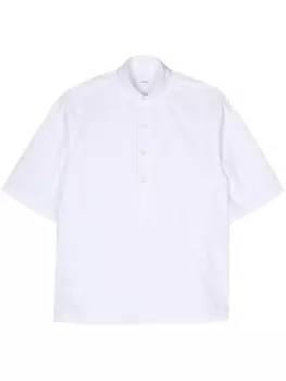 Lardini поплиновая рубашка с короткими рукавами, белый