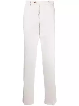 Lardini прямые брюки чинос, серый