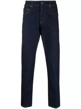 Lardini прямые джинсы с нашивкой-логотипом, синий
