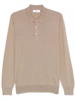 Lardini рубашка поло тонкой вязки, коричневый