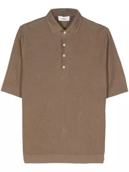 Lardini рубашка поло в рубчик, коричневый