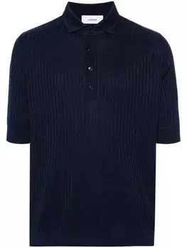 Lardini рубашка поло в рубчик, синий