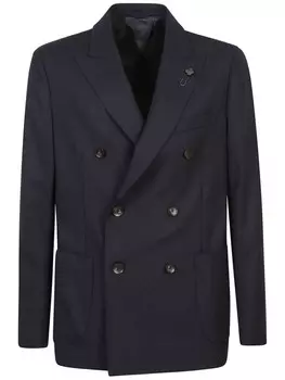 Lardini шерстяной блейзер, черный