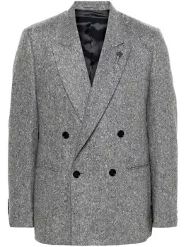 Lardini шерстяной блейзер, серый