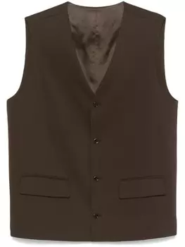 Lardini шерстяной жилет, коричневый