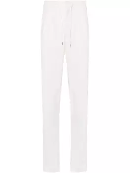 Lardini зауженные брюки с кулиской, белый