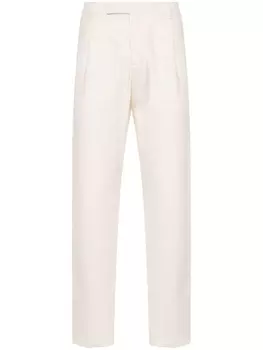 Lardini зауженные брюки строгого кроя, нейтральный цвет