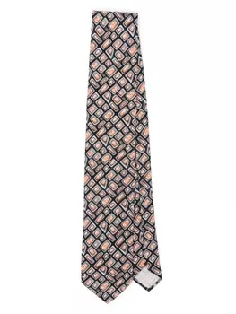 Lardini жаккардовый галстук, черный