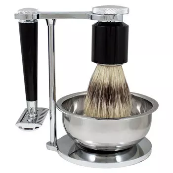 Larus Collection набор: бритва, 1 шт + помазок, 1 шт + подставка, 1 шт.