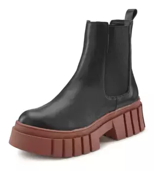 LASCANA ботинки челси, красный