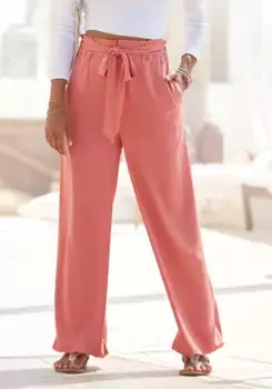 LASCANA Брюки-палаццо (с поясом), коралловый