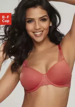 LASCANA Бюстгальтер-минимайзер, с чашечками-прокладками, на косточках, базовое нижнее белье, цвет Chrysanthemu