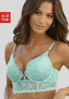 LASCANA Бюстгальтер пуш-ап "Алисия", форма бюстье, сексуальное нижнее белье, зеленый