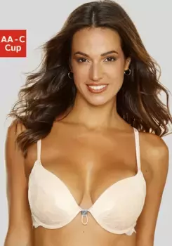 LASCANA Бюстгальтер пуш-ап с регулируемым центром передней части нижнего белья, цвет Toffee