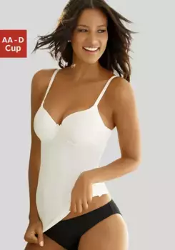 LASCANA бюстгальтер с чашечками, на косточках для хорошей фиксации, кремовый