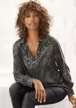 LASCANA длинная блузка, зеленый