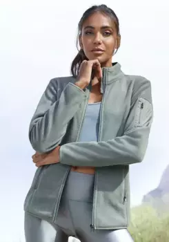 LASCANA флисовая куртка с боковыми карманами, треккинговая куртка, мятный