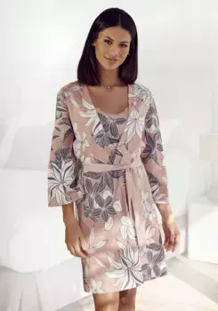 LASCANA Кимоно с цветочным принтом, розовый