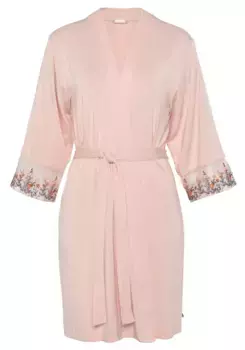 LASCANA Кимоно с вышитым кружевом, розовый