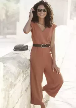 LASCANA комбинезон (с поясом), терракотовый