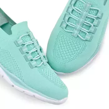 LASCANA кроссовки, тапочки, полуботинки без шнуровки, легкий сетчатый материал VEGAN, мятный