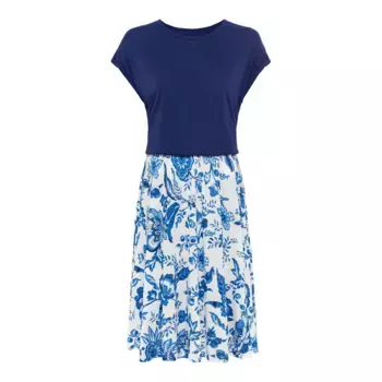 LASCANA летнее платье, с юбкой с принтом, платье-футболка, пляжное платье, кремовый