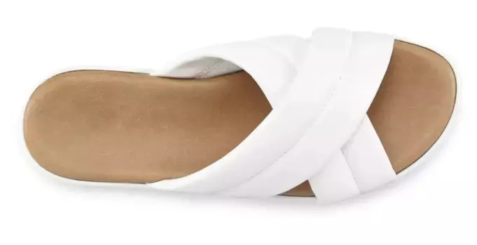 LASCANA мюли, мюли, босоножки, открытая обувь из кожи на модной подошве на платформе, белый