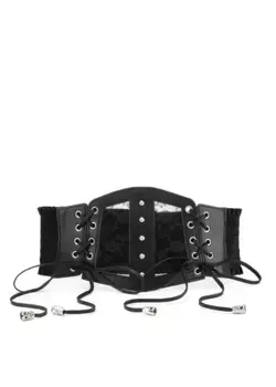 LASCANA Пояс Belle Affair, эластичный пояс с кружевом под корсет, для платья и комбинезона Lascana Belle Affaire, черный