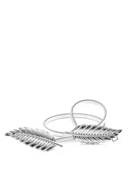 LASCANA поясной ремень, эластичный ремень для украшений с современной пружинной застежкой, серебристый