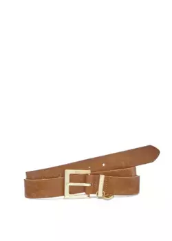LASCANA поясной ремень, с пряжкой и небольшой аппликацией, ремень, джинсовый ремень, брючный ремень, цвет Camel