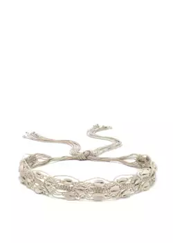 LASCANA Поясной ремень с ракушками, пояс для украшений, пояс для платья и комбинезона, пояс для живота, цвет Natur-Naturwei