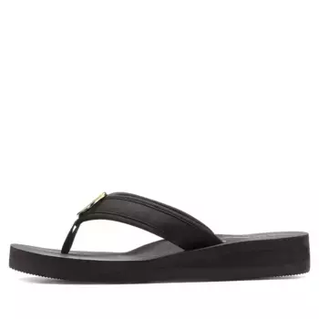 LASCANA Разделитель для пальцев ног для купания, сандалии, мюли, туфли для купания с кольцом "Италия" ВЕГАН, черный