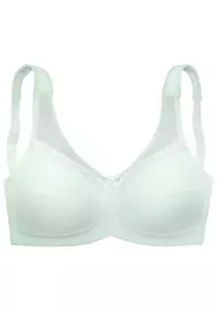 LASCANA рельефный бюстгальтер без косточек из натурального хлопка, мятный