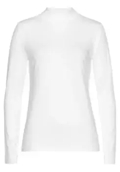 LASCANA рубашка с воротником стойкой, белый