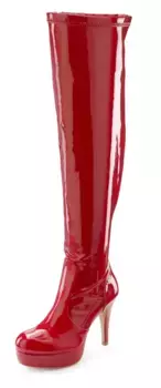 LASCANA Сапоги Belle Affair на платформе и лакированном эротическом стиле, ботильоны на высоком каблуке Lascana Belle Affaire, красный