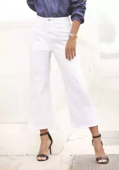 LASCANA Широкие джинсы в форме брюк-кюлотов, белый