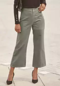 LASCANA Широкие джинсы в форме брюк-кюлотов, хаки